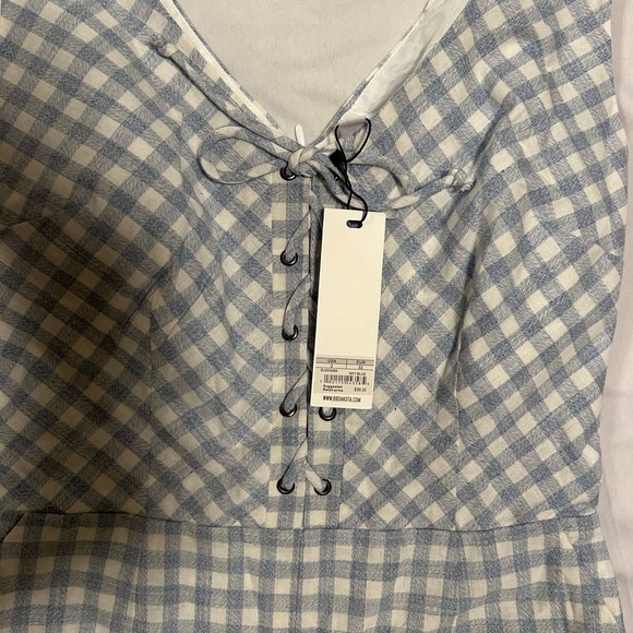 BB Dakota Women’s Blue and White Playsuit-Romper, Size 2 - Picture 3 of 5